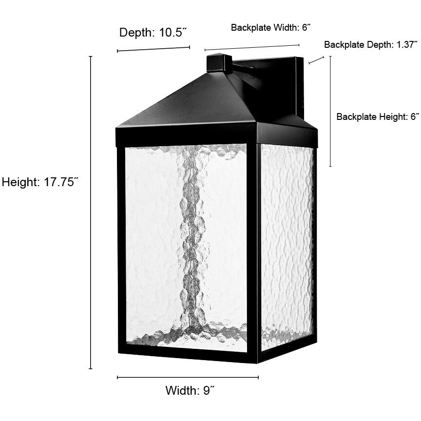 Aaron LED 17.75 inch Powder Coated Black Outdoor Wall Sconce